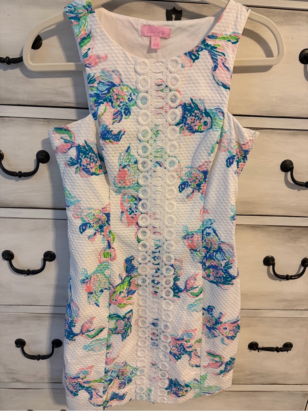 EUC Size 2 Lilly Pulitzer Cecily Dress Coastal KISS